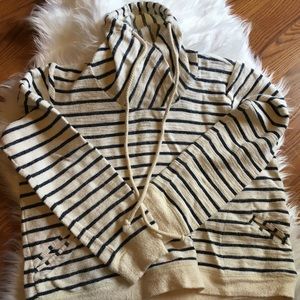 Gibson Cropped Striped Hoodie